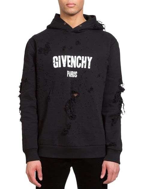 black givenchy sweatshirt|Givenchy t shirt with holes.